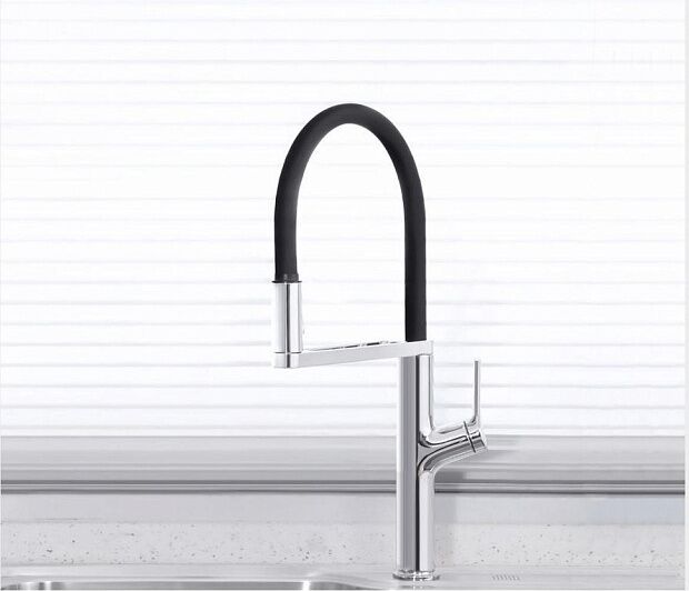 Поворотный сенсорный смеситель Xiaomi Yue Kitchen faucet sensor (White) - 1