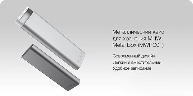 Органайзер для проводов MIIIW Rice Metal Stationery Box MWPC01 (Silver/Серебристый) - 2