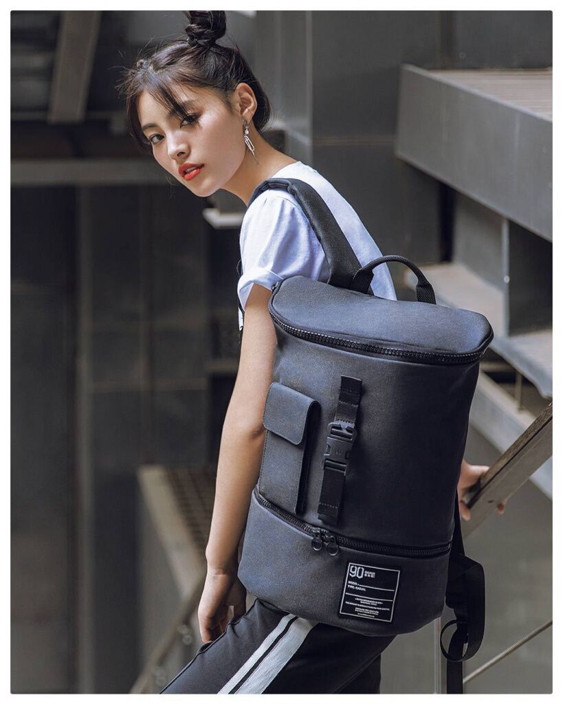 Девушка с рюкзаком Открытый рюкзак Xiaomi RunMi 90 Trendsetter Chic Small Size 13
