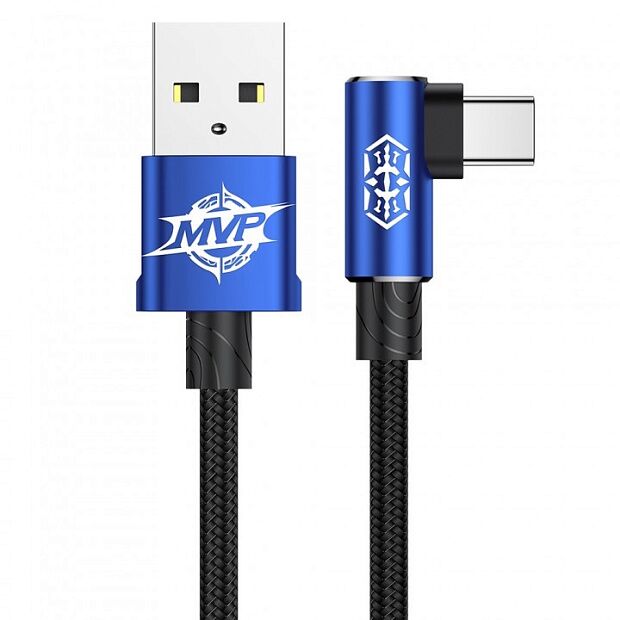 Кабель Baseus MVP Elbow Type Cable USB For Type-C 1.5A 2m (Blue/Синий) 