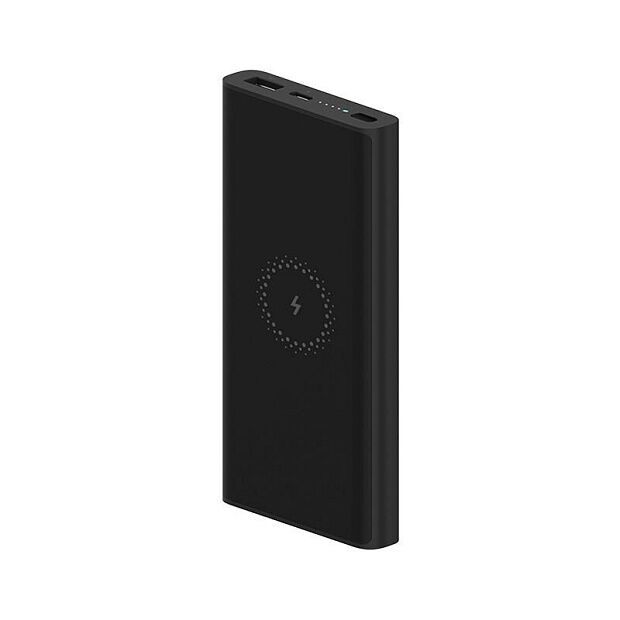 Беспроводной внешний аккумулятор повербанк Xiaomi Wireless Youth Edition 10000 mAh WPB15ZM (Black) - 1
