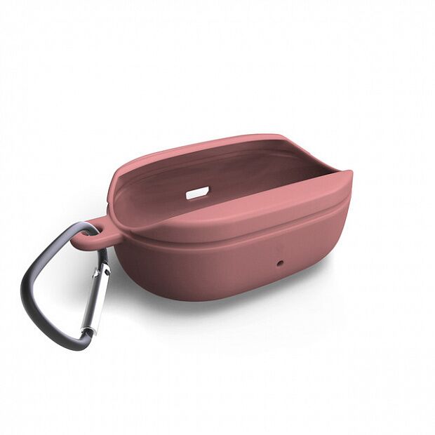 Силиконовый чехол для наушников с карабином Redmi Airdots (Pink/Розовый) - 1