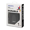 Жесткий диск внешний Portable HDD 1TB ADATA HD650 (Black), Silicone, USB 3.2 Gen1, 121x81x21mm, 201g - фото