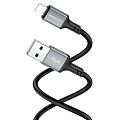 USB-C кабель BOROFONE BX83 Famous PD Lightning 8-pin, 20W, 1м, силикон (черный) - фото