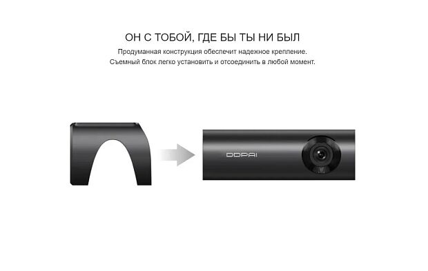 Видеорегистратор DDPai MiniONE HD Night Vision Driving Recorder 16GB (Black/Черный) - 11