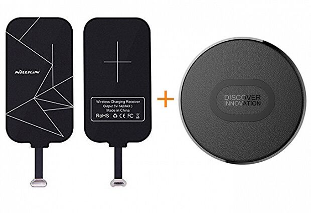 Nillkin Magic Tags Micro-USB Wireless Charging Receiver + Nillkin Mini Fast Wireless Charger 