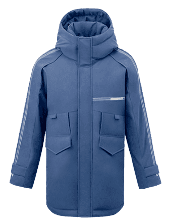 Куртка 90 Points Three-Dimensional Embroidery Hooded Down Jacket (Blue/Синий) - 1