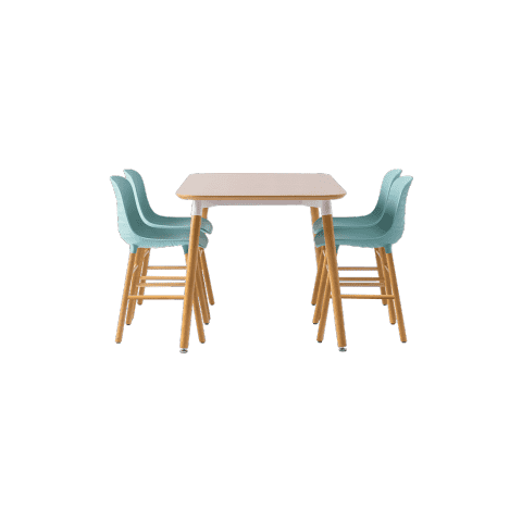 Набор мебели (Стулья и стол) Jordan Judy Dinette Combination (Blue/Голубой) - 1