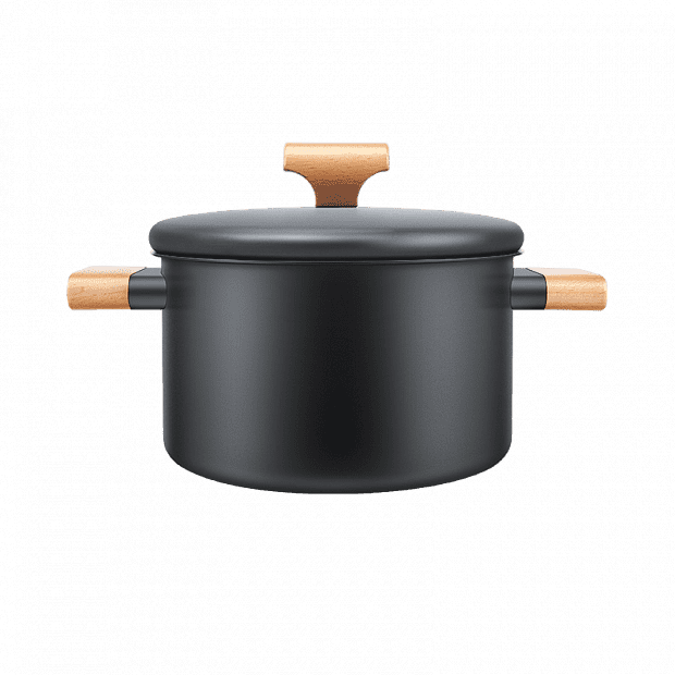Кастрюля/пароварка Circle Kitchen Uncoated Iron Soup Pot (Black/Черный) - 1