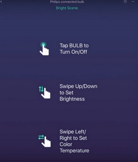 Управление первой версией умной лампочки Xiaomi Philips LED Smart Bulb Варианты настроек первой версии умной лампочки Ксиаоми