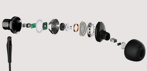 Внутреннее устройство наушников Xiaomi Mi ANC & Type-C In-Ear Earphones Составные части наушников Xiaomi Mi ANC & Type-C In-Ear Earphones
