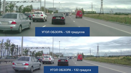 Угол обзора Разница картинки при углах обзора в 120 и 132 градуса