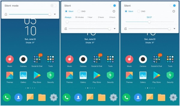 Активация беззвучного режима в MIUI 10 Включение беззвучного режима в MIUI 10