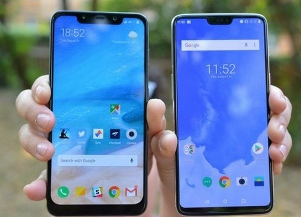 Дизайн Xiaomi Pocophone F1 и OnePlus 6 Внешний вид Poco F1 и OP6