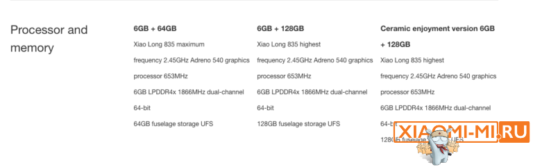Xiaomi Mi6 Snapdragon 835 Xiaomi Mi6 Snapdragon 835