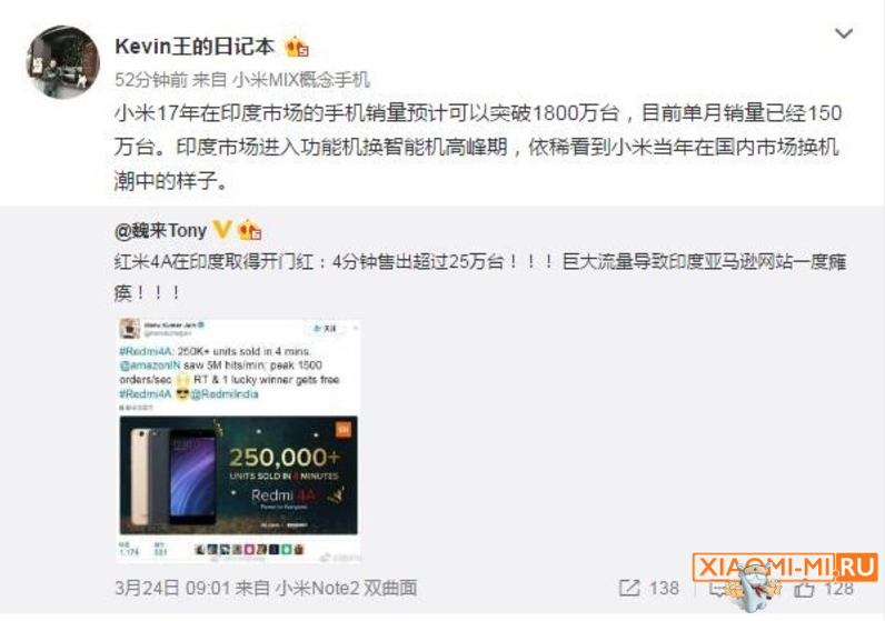 Xiaomi в Индии Xiaomi в Индии