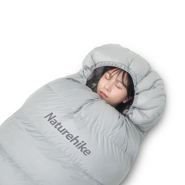 Ультралёгкий спальный мешок Naturehike RM40 Series Утиный пух Grey Size L, 6927595707173 - 3
